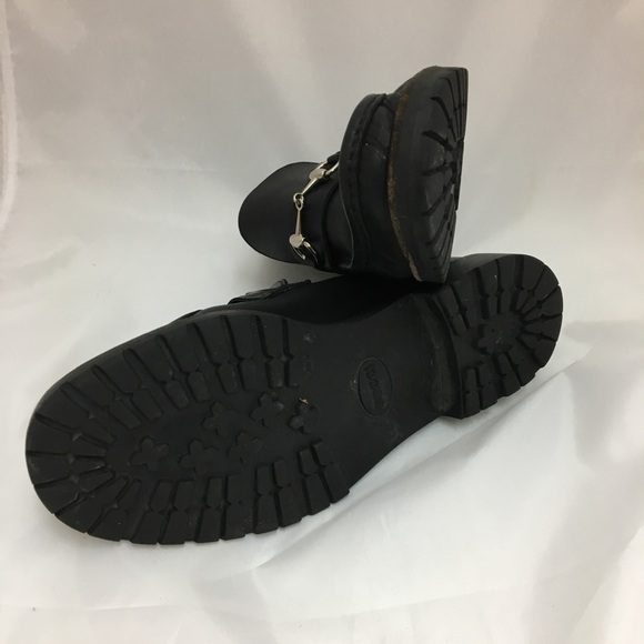 Gucci Classic Horsebit Size 11 Black Leather Boots - Picture 6 of 8